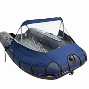 Тент универсальный носовой для лодки ПВХ 340-450 синий